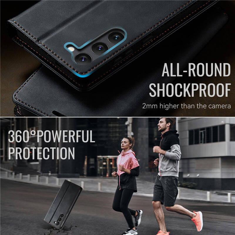 CaseMe Samsung Galaxy S23 Plus Magnetic Wallet Case with RFID Blocking