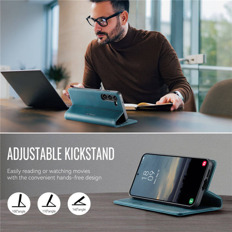 CaseMe Samsung Galaxy S23 Plus Magnetic Wallet Case with RFID Blocking