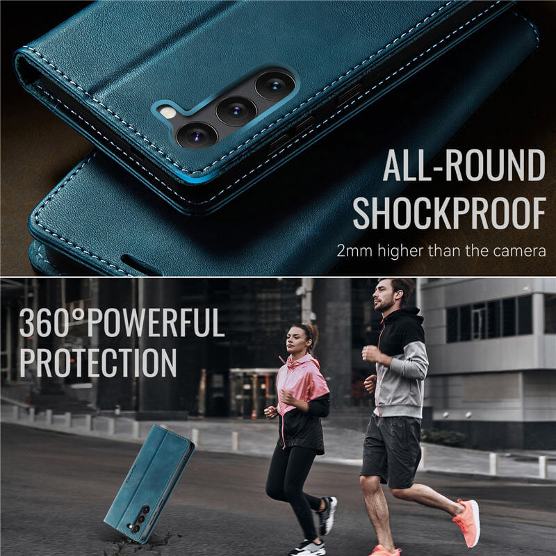 CaseMe Samsung Galaxy S23 Plus Magnetic Wallet Case with RFID Blocking