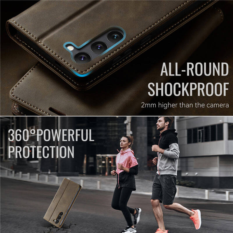 CaseMe Samsung Galaxy S23 Plus Magnetic Wallet Case with RFID Blocking