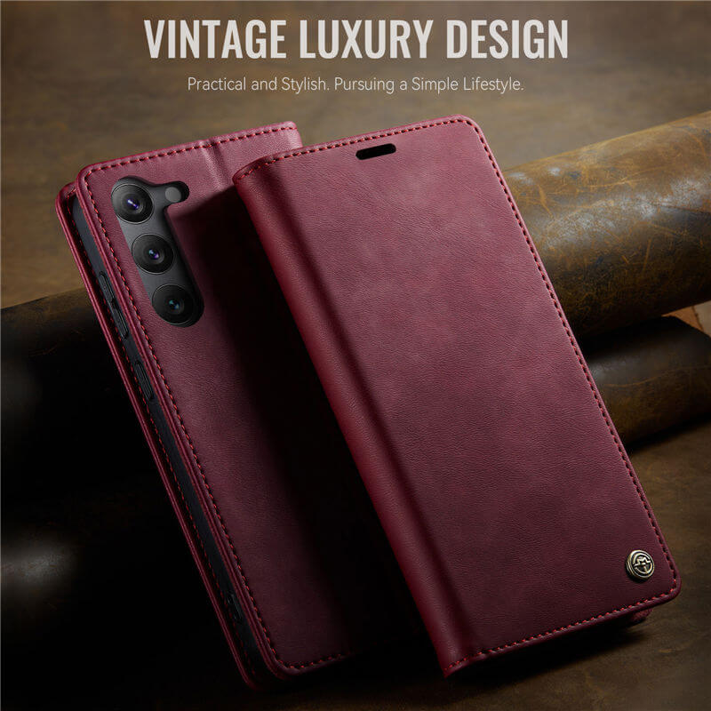 CaseMe Samsung Galaxy S23 Plus Magnetic Wallet Case with RFID Blocking