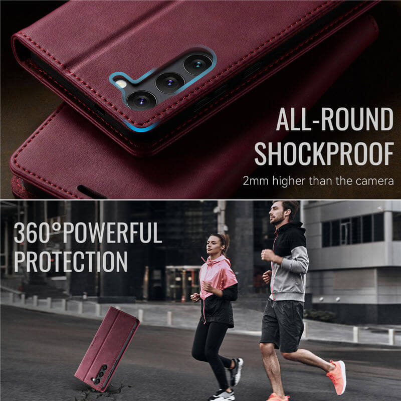 CaseMe Samsung Galaxy S23 Plus Magnetic Wallet Case with RFID Blocking