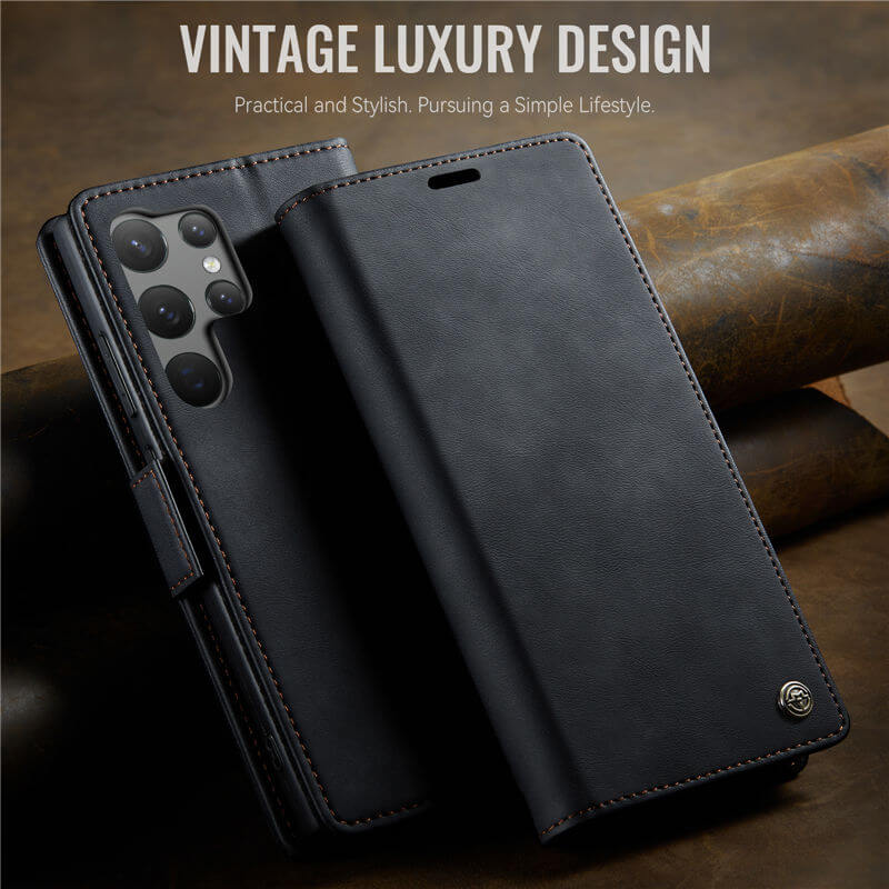 CaseMe Samsung Galaxy S23 Ultra Magnetic Wallet Case with RFID Blocking