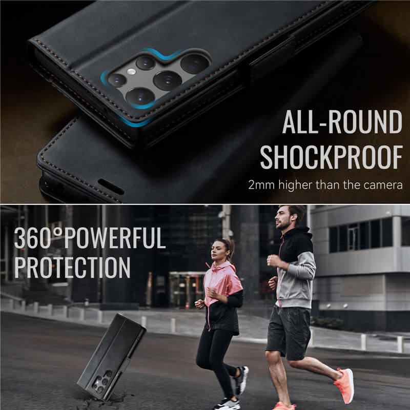 CaseMe Samsung Galaxy S23 Ultra Magnetic Wallet Case with RFID Blocking