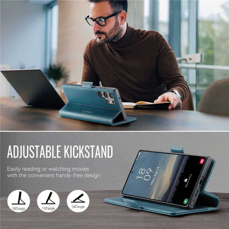 CaseMe Samsung Galaxy S23 Ultra Magnetic Wallet Case with RFID Blocking