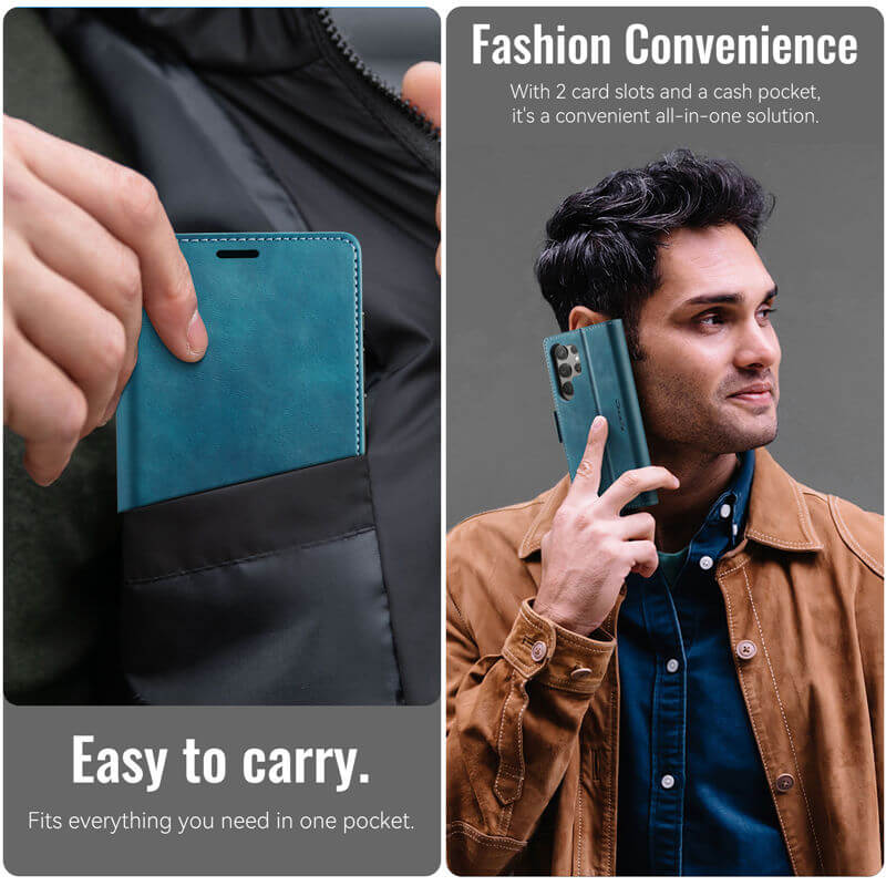 CaseMe Samsung Galaxy S23 Ultra Magnetic Wallet Case with RFID Blocking