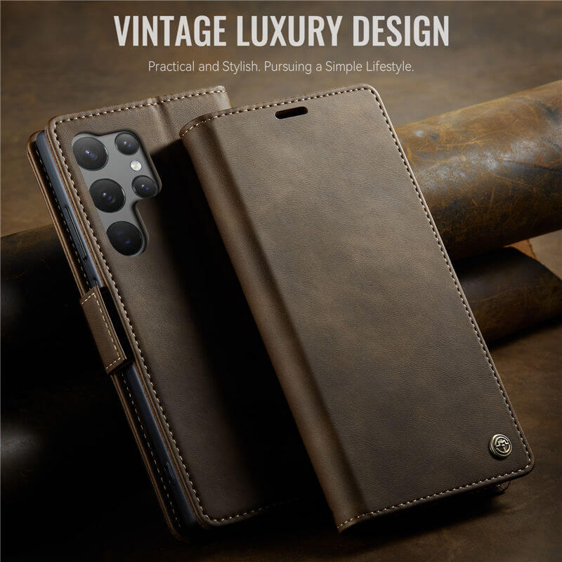 CaseMe Samsung Galaxy S23 Ultra Magnetic Wallet Case with RFID Blocking