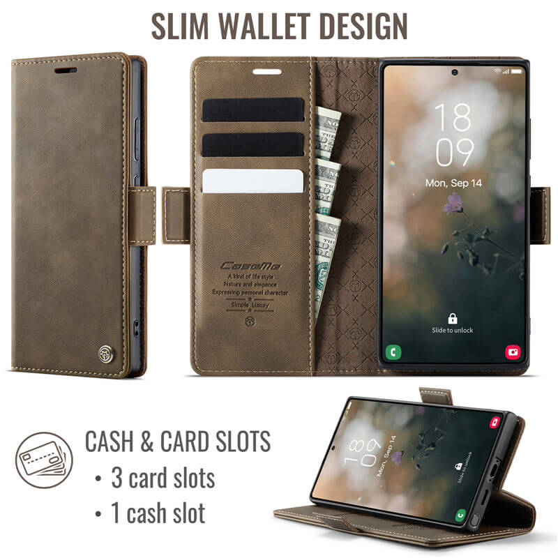 CaseMe Samsung Galaxy S23 Ultra Magnetic Wallet Case with RFID Blocking