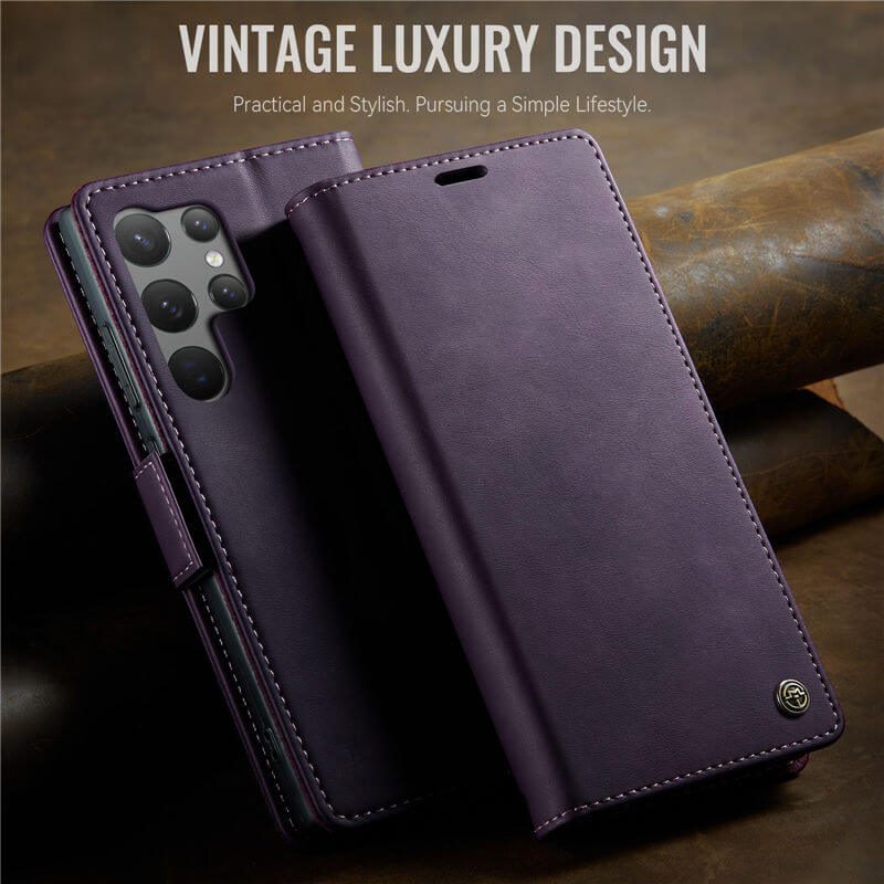 CaseMe Samsung Galaxy S23 Ultra Magnetic Wallet Case with RFID Blocking