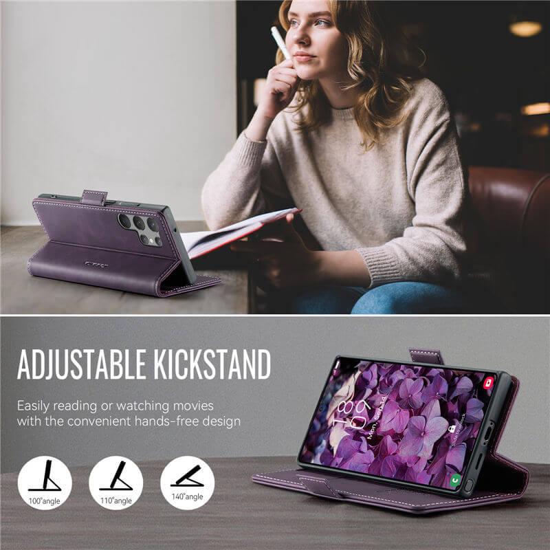 CaseMe Samsung Galaxy S23 Ultra Magnetic Wallet Case with RFID Blocking