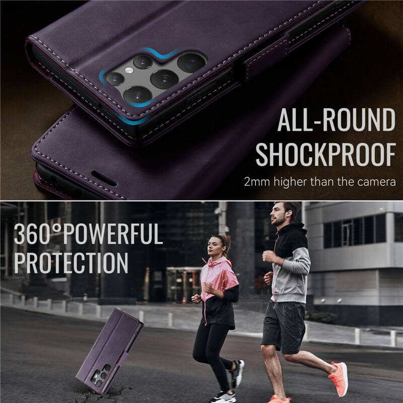 CaseMe Samsung Galaxy S23 Ultra Magnetic Wallet Case with RFID Blocking