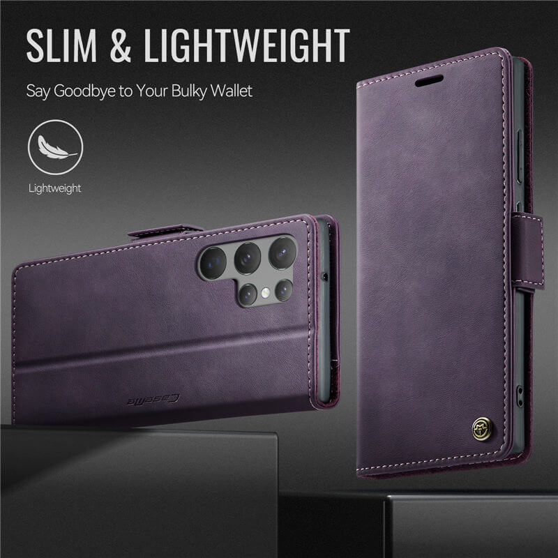 CaseMe Samsung Galaxy S23 Ultra Magnetic Wallet Case with RFID Blocking