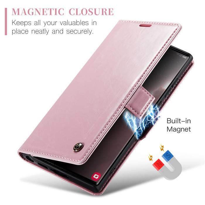CaseMe Samsung Galaxy S23 Ultra Wallet Kickstand Magnetic Flip Case