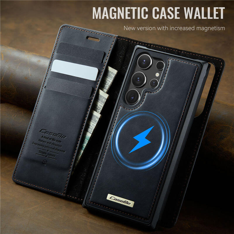 CaseMe Samsung Galaxy S23 Ultra 2-in-1 Magnetic Wallet Case