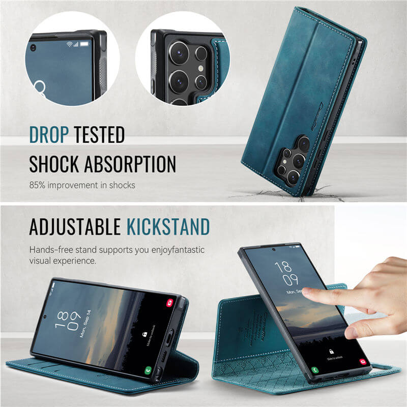 CaseMe Samsung Galaxy S23 Ultra 2-in-1 Magnetic Wallet Case