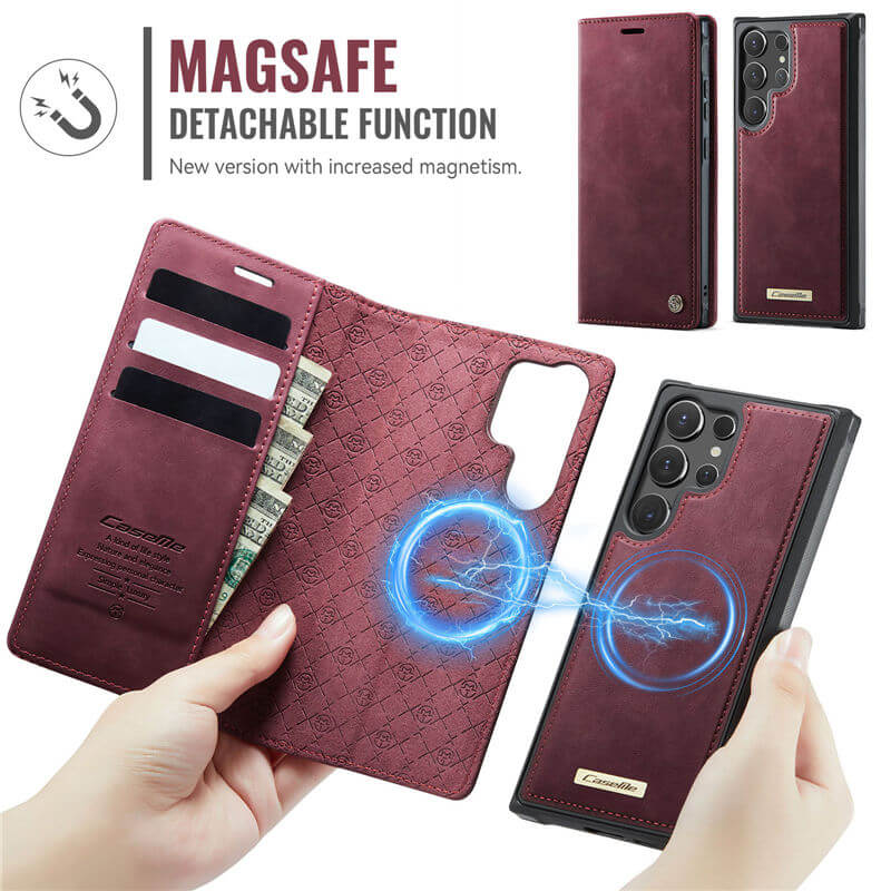 CaseMe Samsung Galaxy S23 Ultra 2-in-1 Magnetic Wallet Case