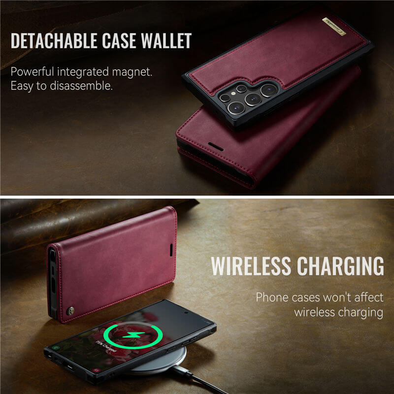 CaseMe Samsung Galaxy S23 Ultra 2-in-1 Magnetic Wallet Case