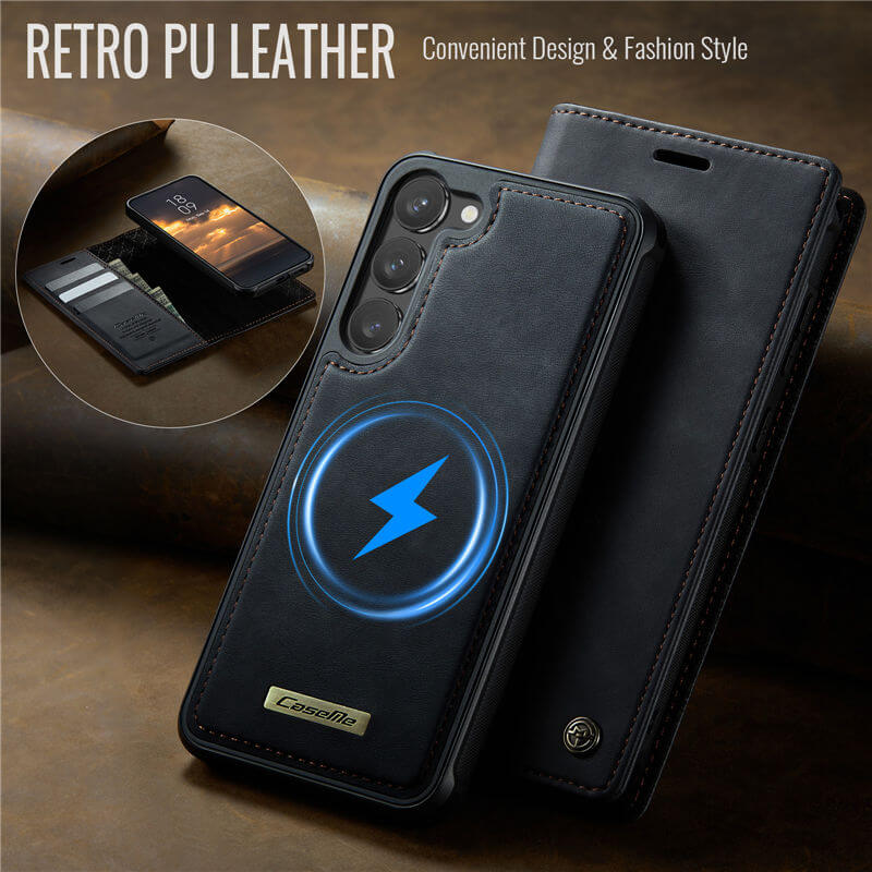 CaseMe Samsung Galaxy S23 2-in-1 Magnetic Wallet Case