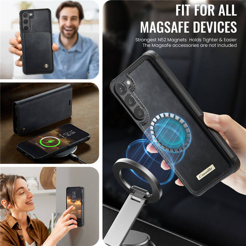 CaseMe Samsung Galaxy S23 2-in-1 Magnetic Wallet Case