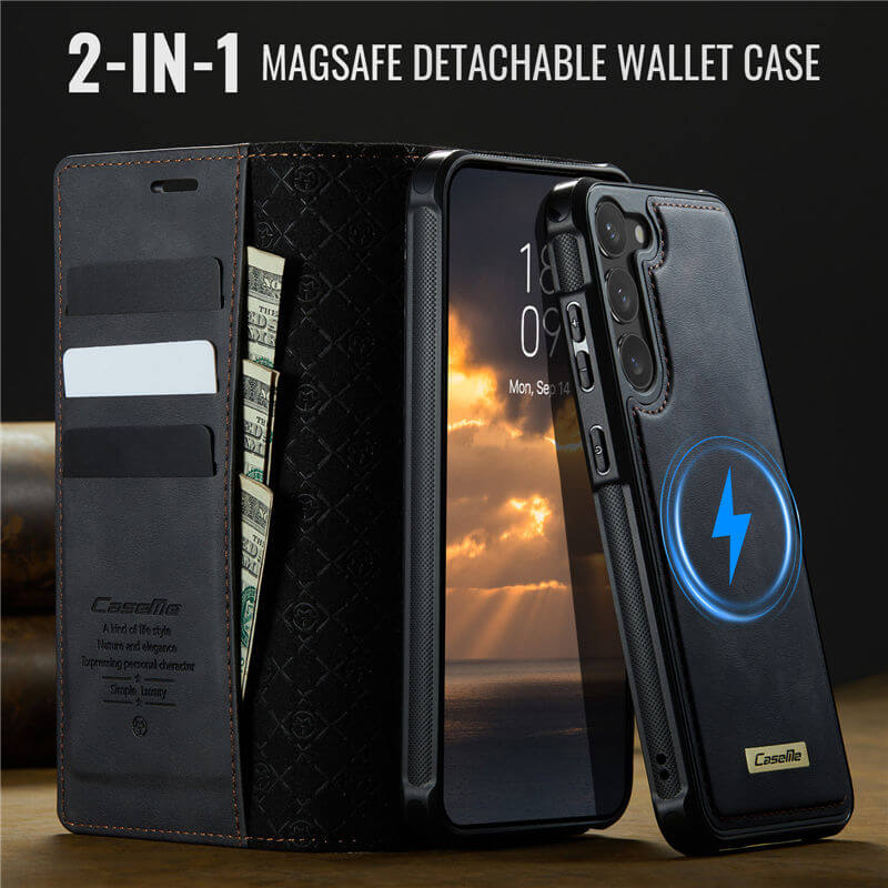 CaseMe Samsung Galaxy S23 2-in-1 Magnetic Wallet Case