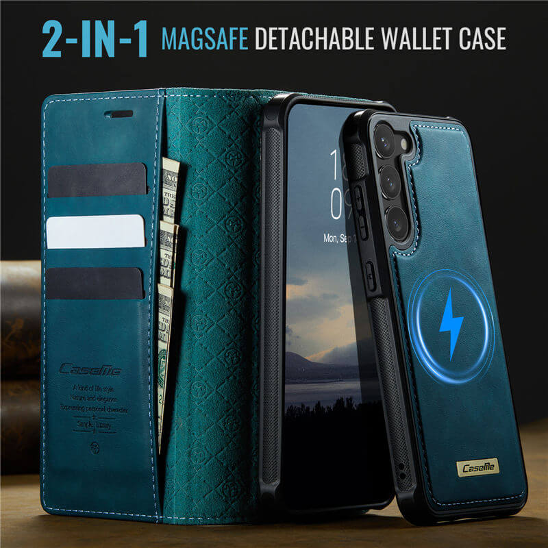 CaseMe Samsung Galaxy S23 2-in-1 Magnetic Wallet Case
