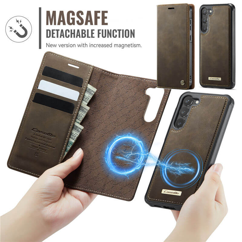 CaseMe Samsung Galaxy S23 Plus 2-in-1 Magnetic Wallet Case
