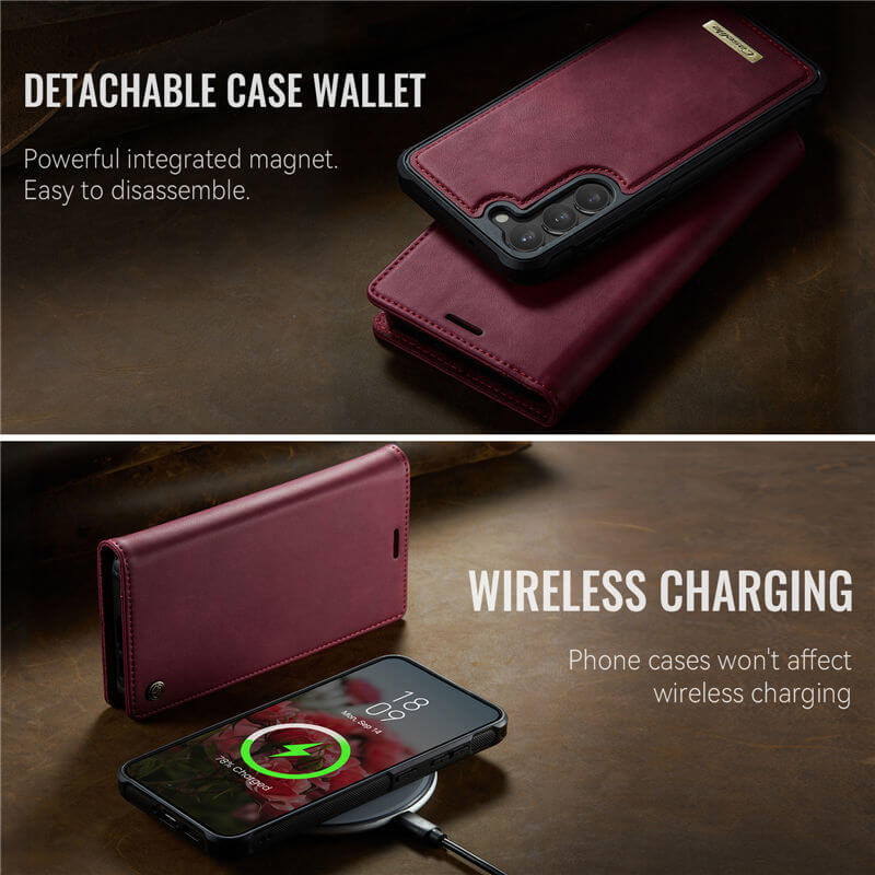 CaseMe Samsung Galaxy S23 Plus 2-in-1 Magnetic Wallet Case