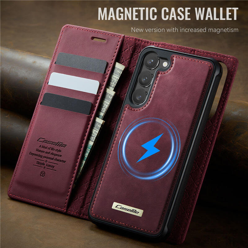 CaseMe Samsung Galaxy S23 Plus 2-in-1 Magnetic Wallet Case