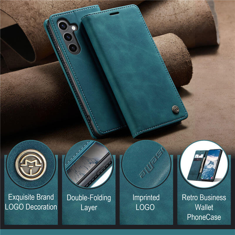 CaseMe Samsung Galaxy S24 FE Wallet Suede Leather Case