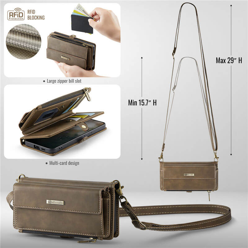 CaseMe Samsung Galaxy S25 Plus Crossbody Wallet Case