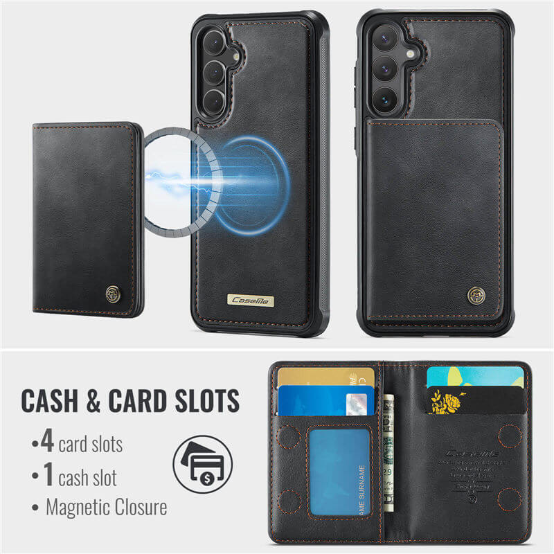 CaseMe Samsung Galaxy S25 FE 2-in-1 Detachable Magnetic Wallet Case