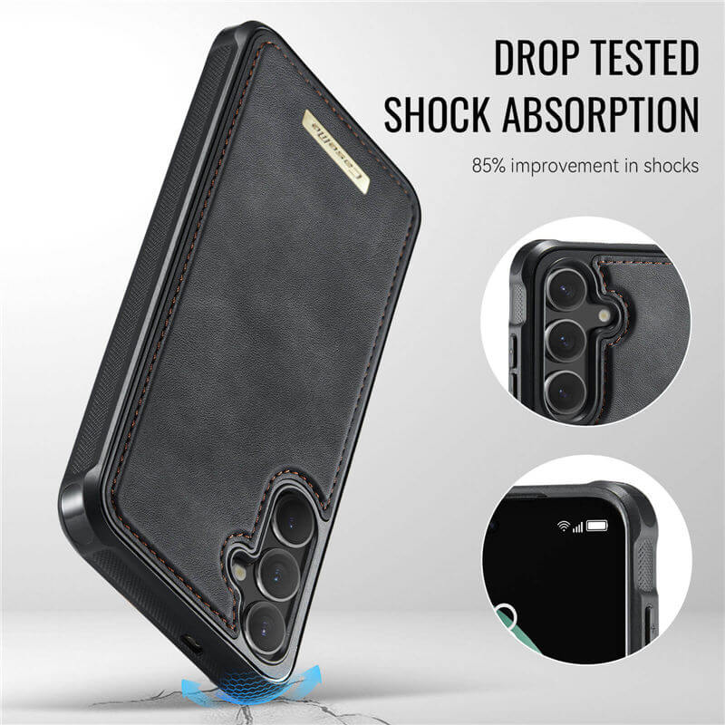 CaseMe Samsung Galaxy S25 FE 2-in-1 Detachable Magnetic Wallet Case