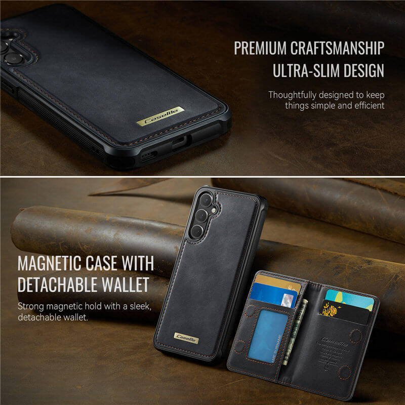 CaseMe Samsung Galaxy S25 FE 2-in-1 Detachable Magnetic Wallet Case