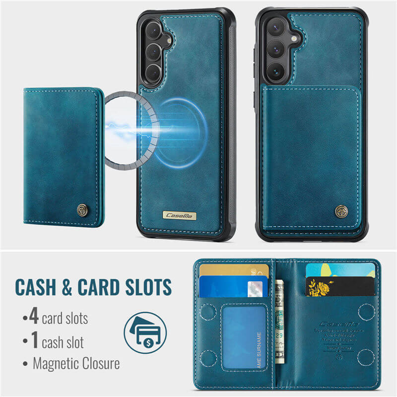 CaseMe Samsung Galaxy S25 FE 2-in-1 Detachable Magnetic Wallet Case