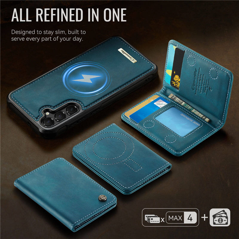 CaseMe Samsung Galaxy S25 FE 2-in-1 Detachable Magnetic Wallet Case