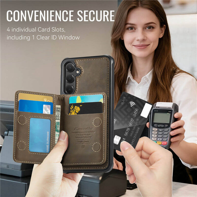 CaseMe Samsung Galaxy S25 FE 2-in-1 Detachable Magnetic Wallet Case