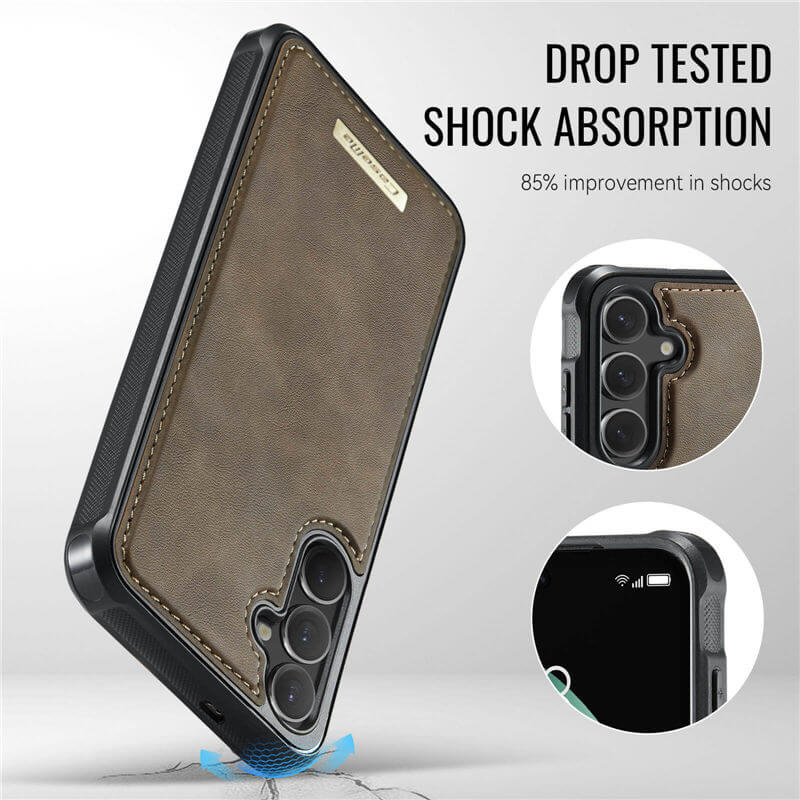 CaseMe Samsung Galaxy S25 FE 2-in-1 Detachable Magnetic Wallet Case