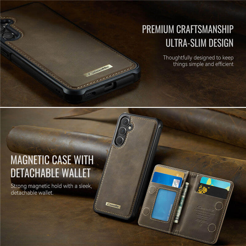 CaseMe Samsung Galaxy S25 FE 2-in-1 Detachable Magnetic Wallet Case