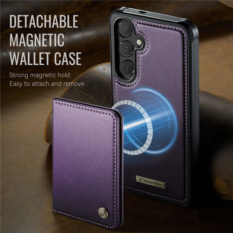 CaseMe Samsung Galaxy S25 FE 2-in-1 Detachable Magnetic Wallet Case