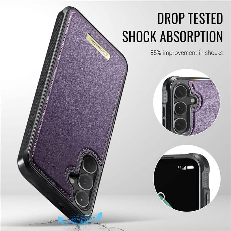 CaseMe Samsung Galaxy S25 FE 2-in-1 Detachable Magnetic Wallet Case