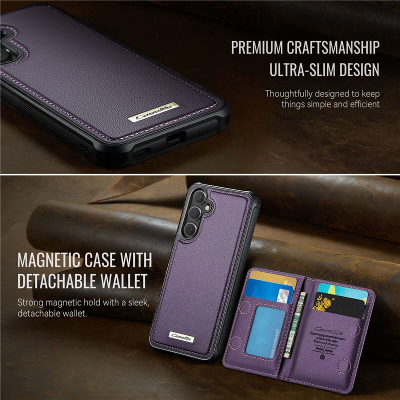 CaseMe Samsung Galaxy S25 FE 2-in-1 Detachable Magnetic Wallet Case
