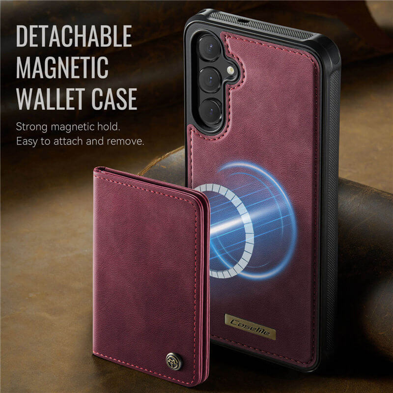 CaseMe Samsung Galaxy S25 FE 2-in-1 Detachable Magnetic Wallet Case