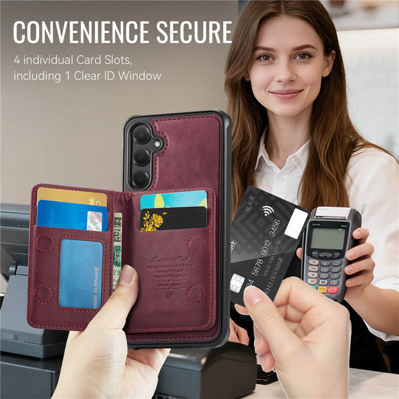 CaseMe Samsung Galaxy S25 FE 2-in-1 Detachable Magnetic Wallet Case