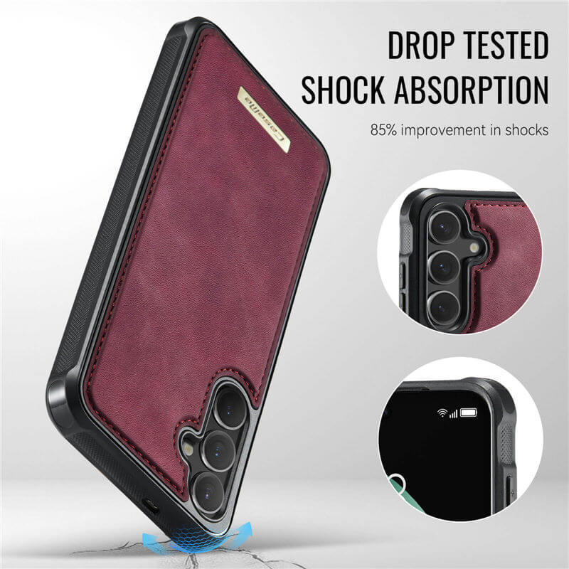 CaseMe Samsung Galaxy S25 FE 2-in-1 Detachable Magnetic Wallet Case