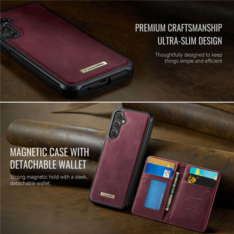 CaseMe Samsung Galaxy S25 FE 2-in-1 Detachable Magnetic Wallet Case
