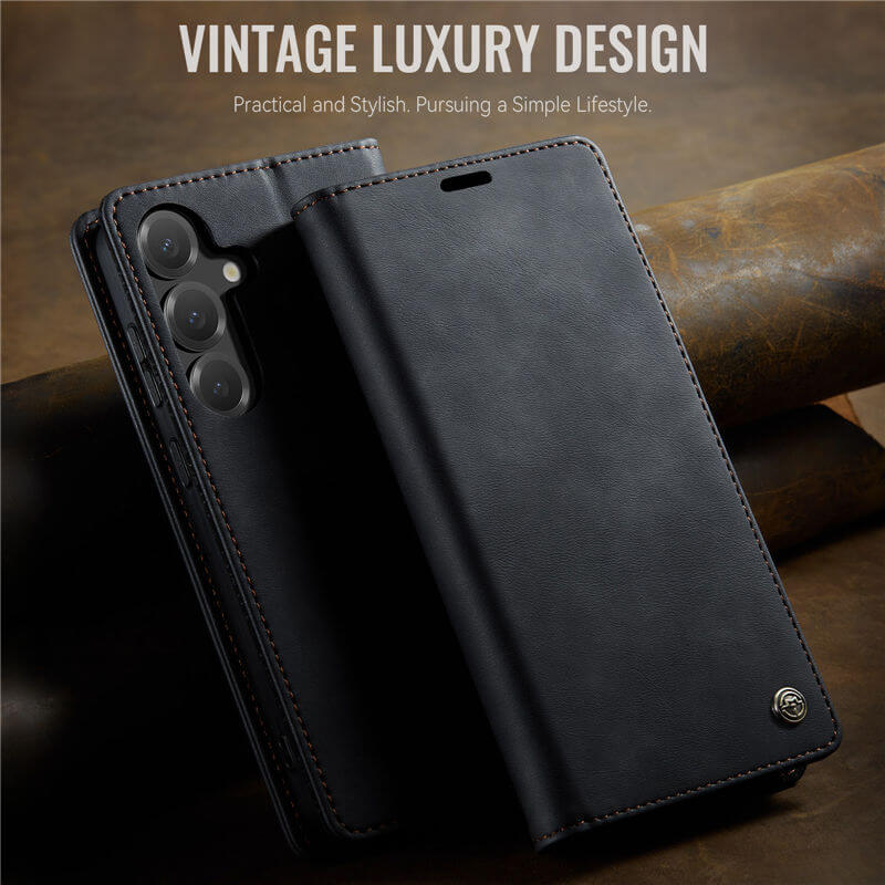 CaseMe Samsung Galaxy S25 Plus Magnetic Wallet Case with RFID Blocking