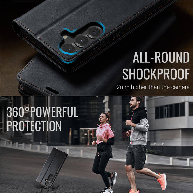 CaseMe Samsung Galaxy S25 Plus Magnetic Wallet Case with RFID Blocking