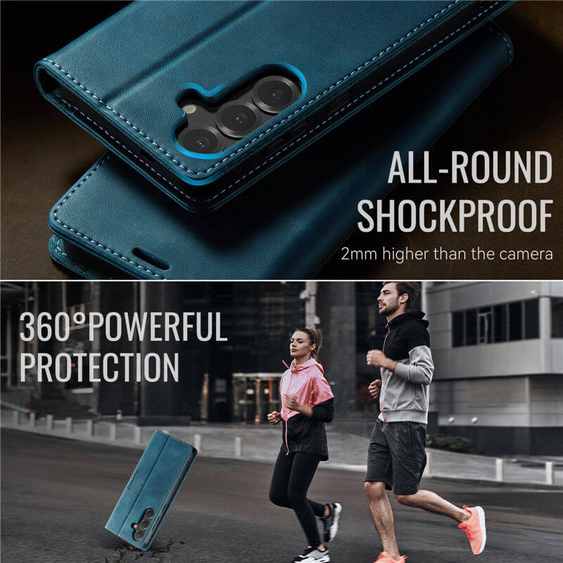 CaseMe Samsung Galaxy S25 Magnetic Wallet Case with RFID Blocking