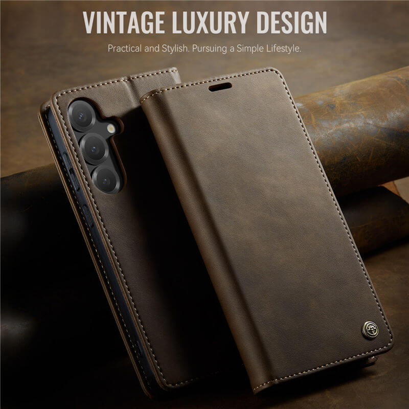 CaseMe Samsung Galaxy S25 Plus Magnetic Wallet Case with RFID Blocking