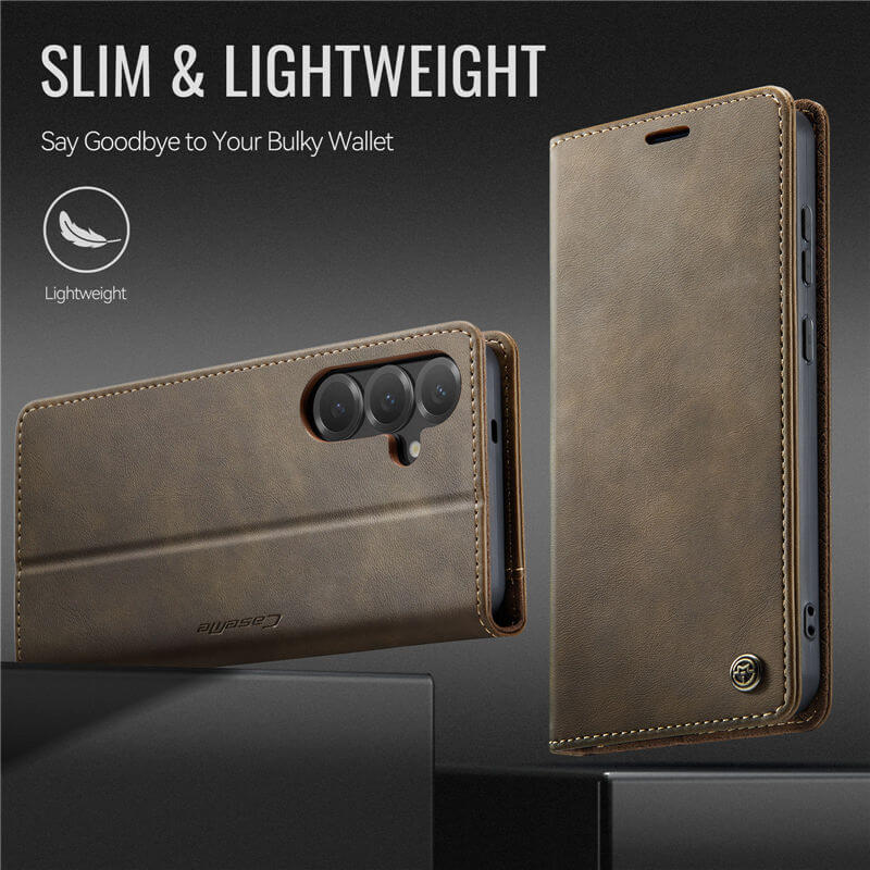 CaseMe Samsung Galaxy S25 Plus Magnetic Wallet Case with RFID Blocking